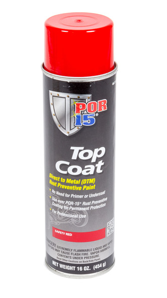 Top Coat Safety Red 16oz Aerosol (POR46118)