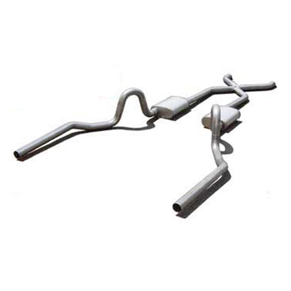 64-72 A-Body 3in Exhaust System w/X-Pipe (PYPSGA13S)