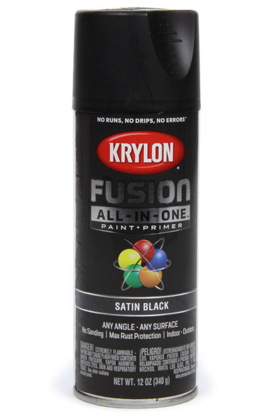 Paint Satin Black 12oz Krylon Fusion (SHE2732)