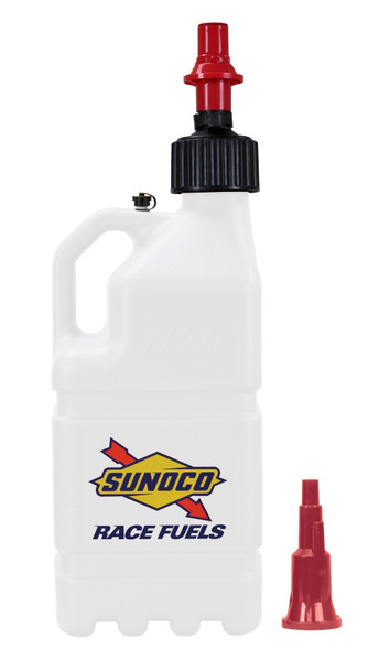 White Sunoco Race Jug w/ Fastflo Lid & Vehicle (SRJR7500WH-FF)