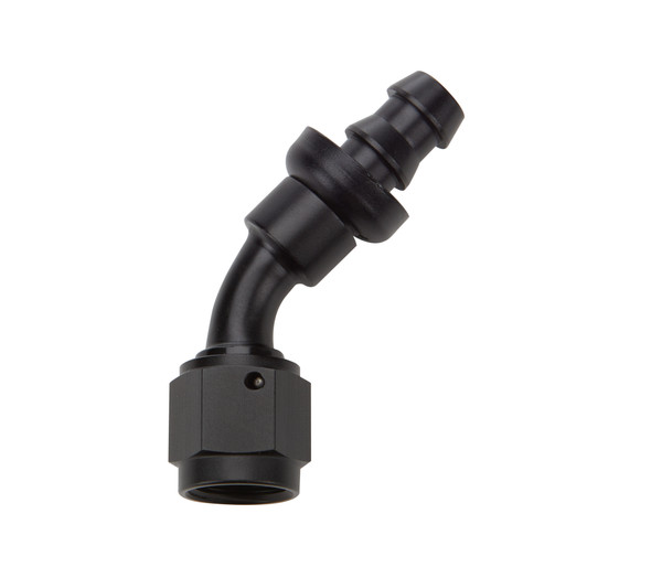 Pushlock Hose End Black 45 Deg Elbow -6 (ALL49432)