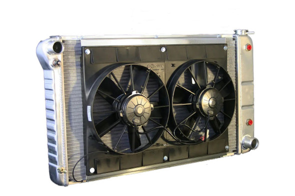 Radiator w/Fans Chevelle 68-72 Auto Trans Raw (DEW32-4139003A)