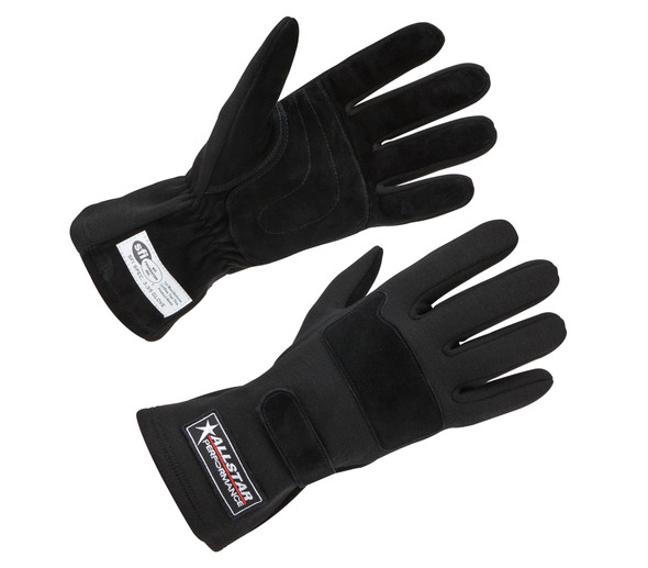 Racing Gloves SFI 3.3/5 D/L Black Medium (ALL915012)