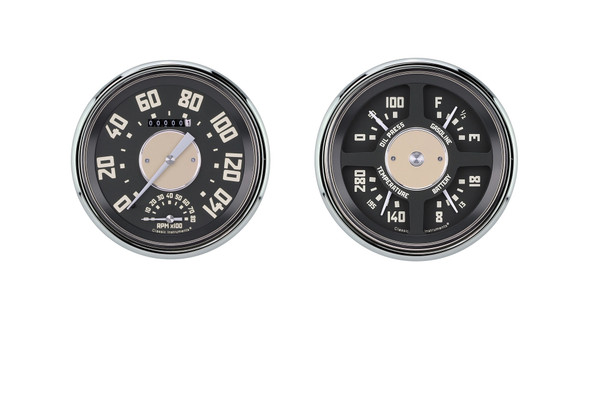 47-53 Chevy Truck Quad Gauge w/Tach (CLACT47OE62)