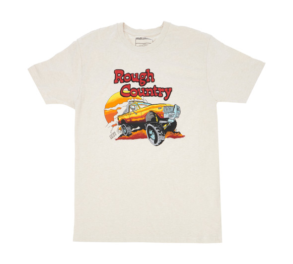 Rough Country T-Shirt Throwback Cream Large (RCS84091LG)