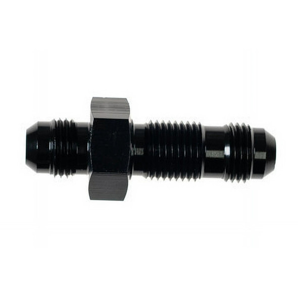 8AN Bulkhead Adapter Straight Male Male Black
