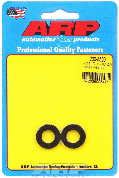 7/16 ID x 13/16 OD Black Washers (2pk) (ARP200-8520)