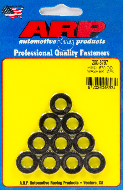 Black Washers - 9mm ID x .670 OD (10pk) (ARP200-8797)