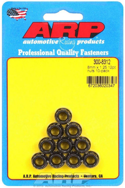 8mm x 1.25 12pt. Nuts (10) (ARP300-8312)
