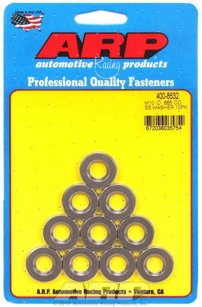 10mm ID SS Washers 10pk .865 OD (ARP400-8532)