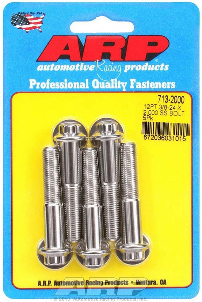 S/S Bolt Kit - 12pt. (5) 3/8-24 x 2.000 (ARP713-2000)