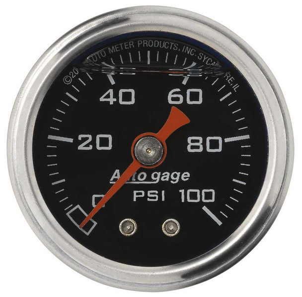 1-1/2in Pressure Gauge - 0-100psi - Black Face (ATM2174)