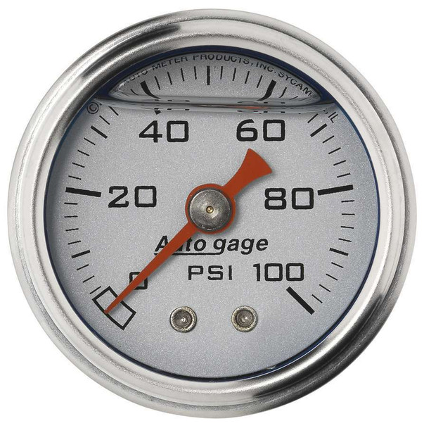 1-1/2in Pressure Gauge - 0-100psi - Silver Face (ATM2180)