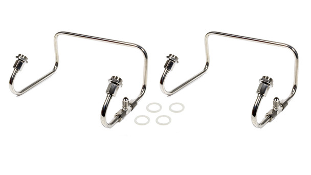 Dual Inlet Fuel Line Kit Holley 4150 Polished SS (BLS4372)