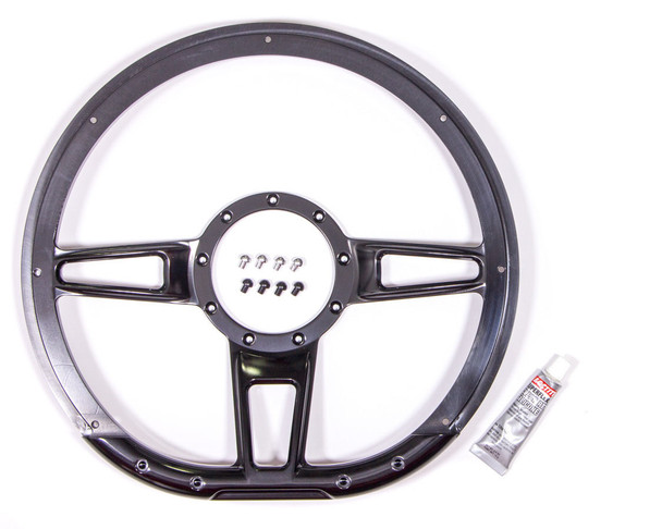 Steering Wheel Formula D-Shaped 14in Black (BSPBLK29409)