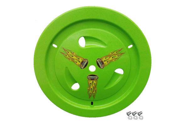 Wheel Cover Dzus-On Xtr Green Real Style (DOM1007-D-XG)