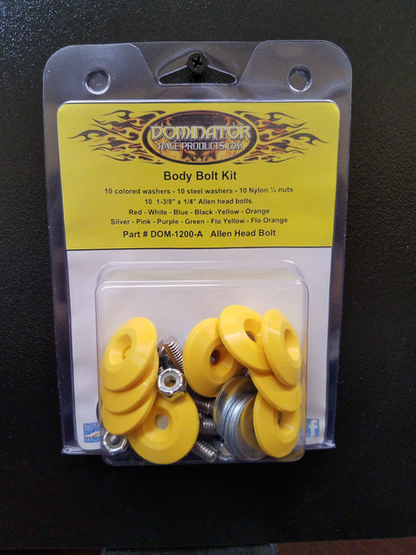 Body Bolt Kit Yellow Allen Head (DOM1200-A-YE)