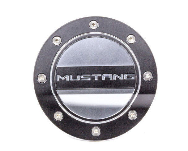 Fuel Door Mustang Black/ Silver 15- Mustang (DRAFR3Z-6640526-MB)