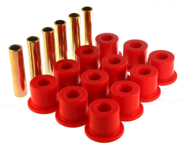 Chevy Rear Spring Bushing Set Red (ENE3-2106R)