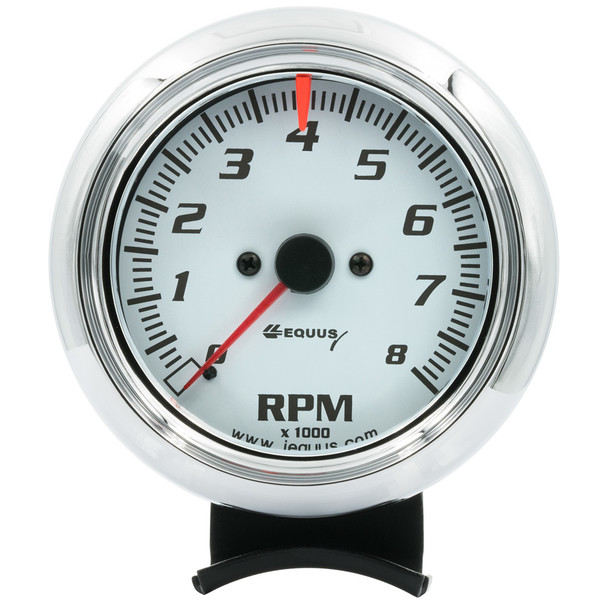 3-3/8 Dia Tachometer 8000 RPM White Dial (EQUE5078)