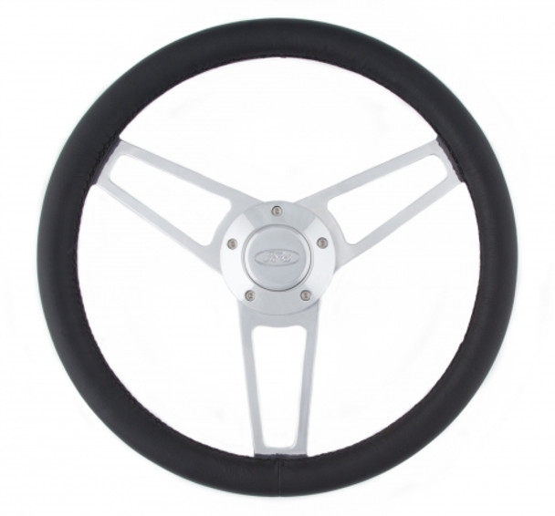 Billet Series Leather St eering Wheel Ford Logo (GRT1903)