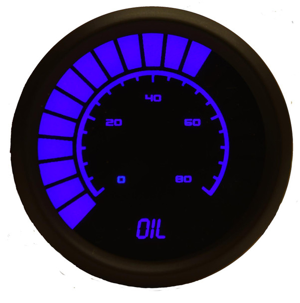 2-1/16 Analog Bargraph Oil Press Gauge 0-80 PSI (ITLB9114B)