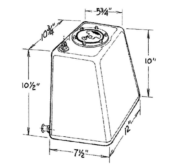 3-Gallon Econo Rail Fuel Cell (JAZ290-103-01)