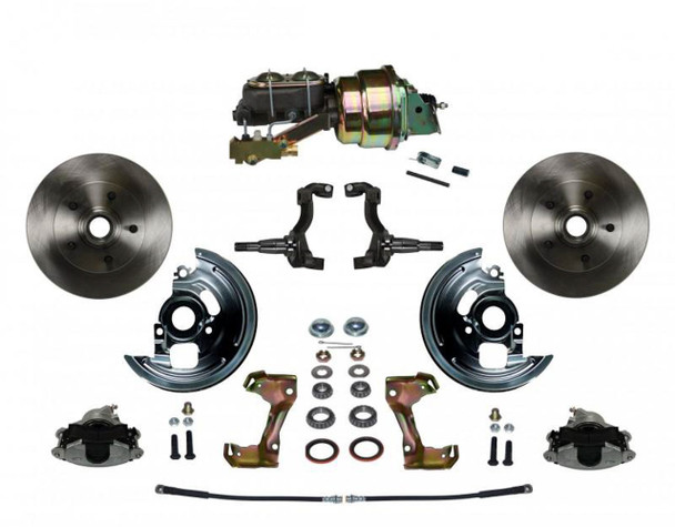 Power Front Brake Kit w/ Plain Rotors Zinc (LEEFC1002-K1A3)
