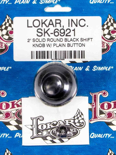 2in Shift Knob Solid Round Black w/Button (LOKSK-6921)