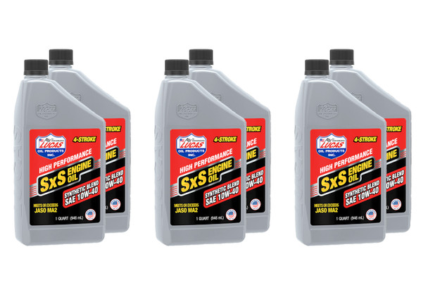 Synthetic Blend 10w40 SXS Oil Case 6 x 1 Quart (LUC11196-6)