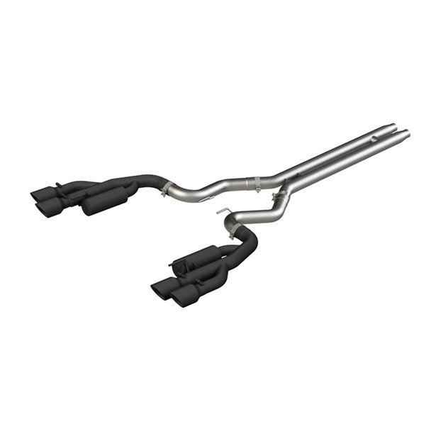 18- Mustang 5.0L 3in Ca t Back Exhaust Quad Dual (MBRS7207BLK)