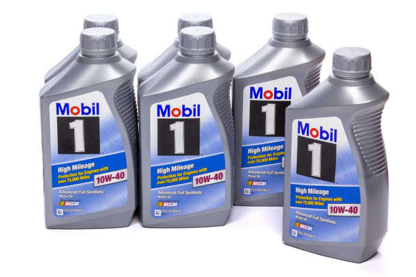 10w40 High Mileage Oil Case 6x1Qt Bottles (MOB103536)