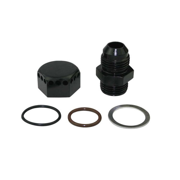 Positive Seal Vented Fitting 8an - Black (MOR22627)