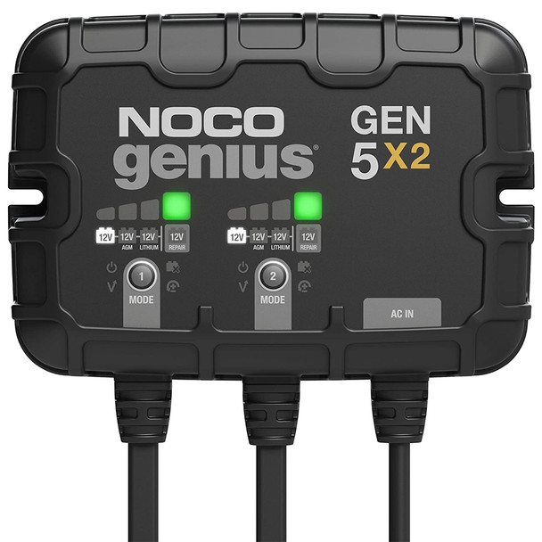 Battery Charger 2-Bank 10 Amp Onboard (NOCGEN5X2)