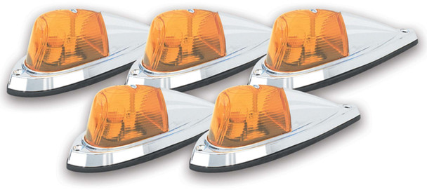 Hi-Five Cab Roof Lights Amber Deluxe Chrome (PCP20-105)