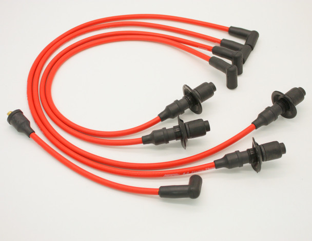 8mm Spark Plug Wire Set VW w/Male Tower Cap Red (PRT804404)
