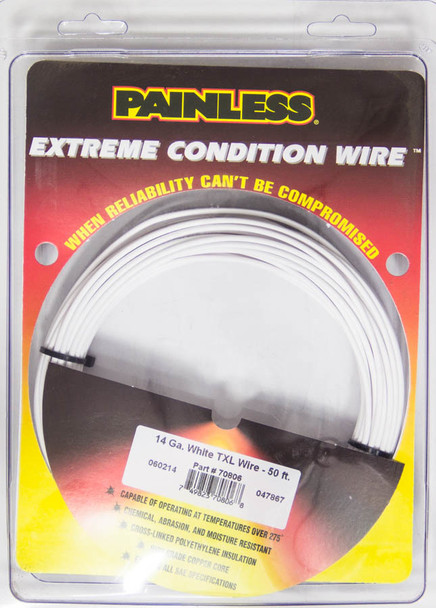 14 Gauge White TXL Wire 50 Ft. (PWI70806)