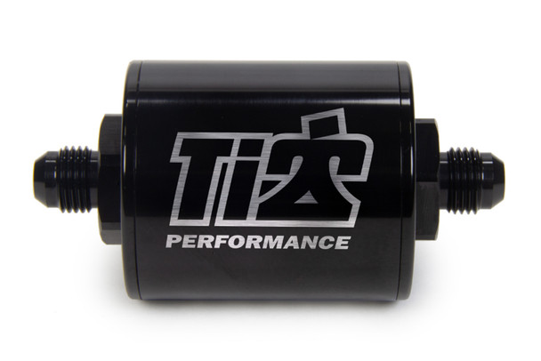 6 AN Fuel Filter Short Style 100 Micron Black (TIP5526)