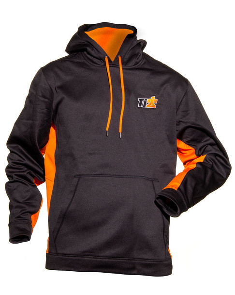 Sport-Tek Black Orange Ti22 Hoodie X-Large (TIP9210XL)