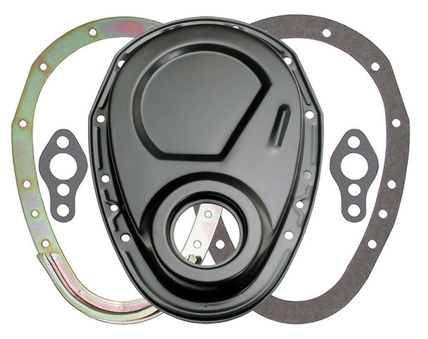 SBC Black 2pc Timing Cover (TRA8638)