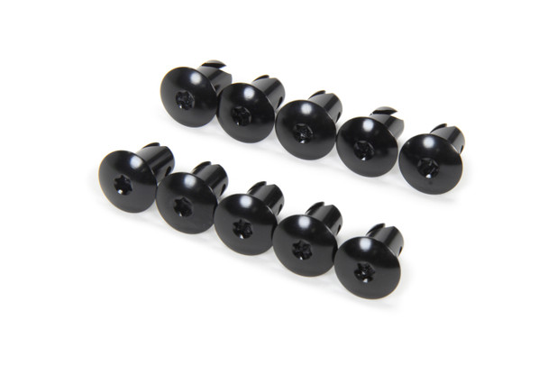 Torx Head Button Alum .550 Long Black 10pk (TXRCH-4418BLK-10)