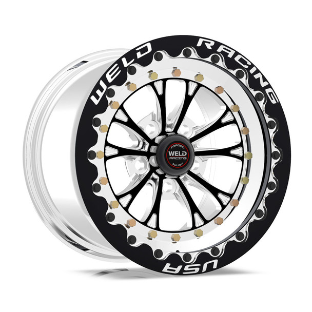 V-series Drag Wheel Blk 15x12 5x4.5 BC 6.0 BS (WEL84B-512212MB)