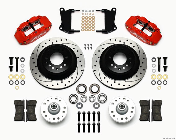 Front Disc Brake Kit Red 67-72 Camaro Nova 12.88 (WIL140-12271-DR)