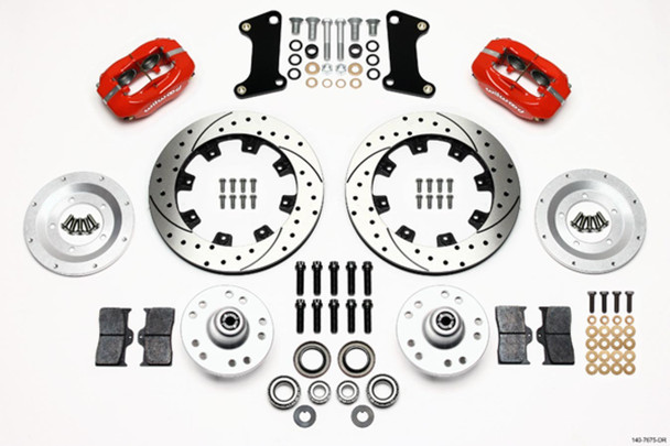 Front Brake Kit 67-72 Camaro Nova Red Calipers (WIL140-7675-DR)