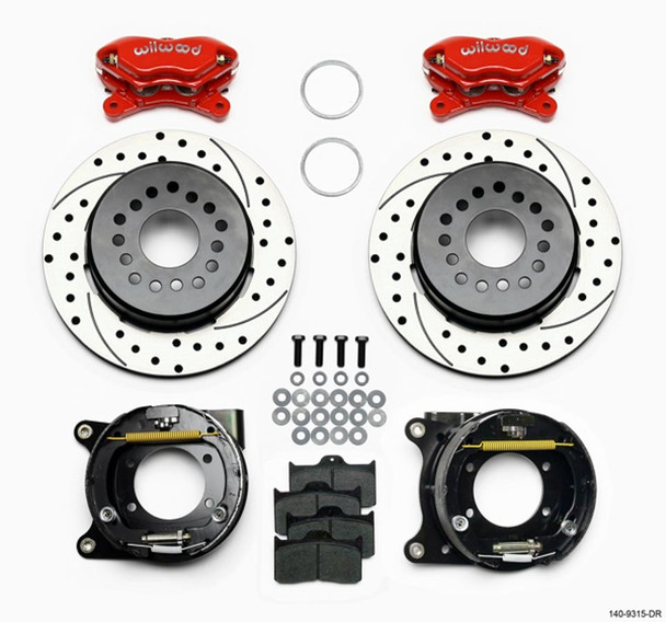 Brake Kit Rear GM 12 Bolt Drilled Red (WIL140-9315-DR)