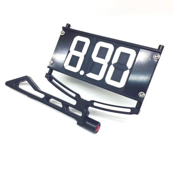 Black Dragster Dial In Board Bracket - Angled - Flip-A-Dial & Tail Light