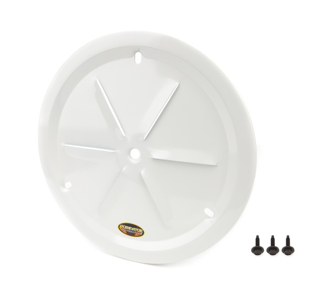 Wheel Cover Louver Vent Alum Bolt 15in White (DOM1031-B-WH)