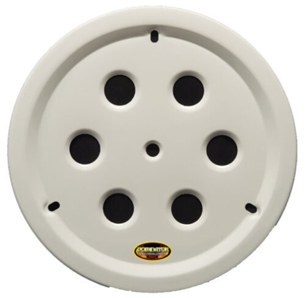 Wheel Cover Hole Vent Alum Bolt 15in White (DOM1032-B-WH)