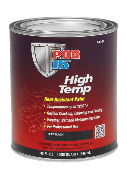 High Temperature Flat Bl ack Paint Quart (POR44104)