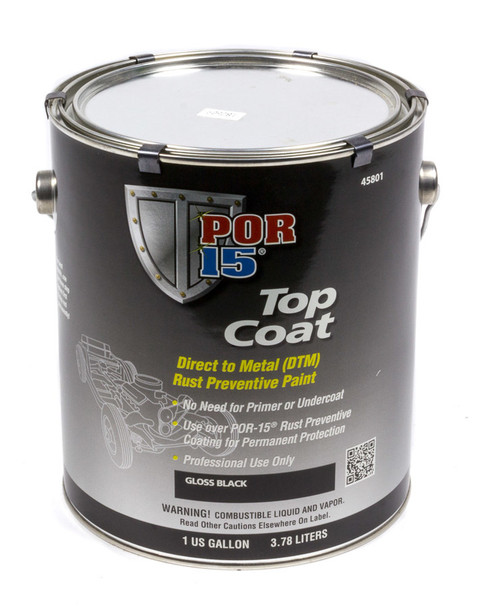 Top Coat Gloss Black 1 Gallon (POR45801)